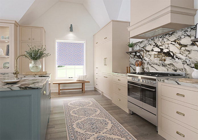 Oak Leaves, Periwinkle - Roller Blind - Image 7